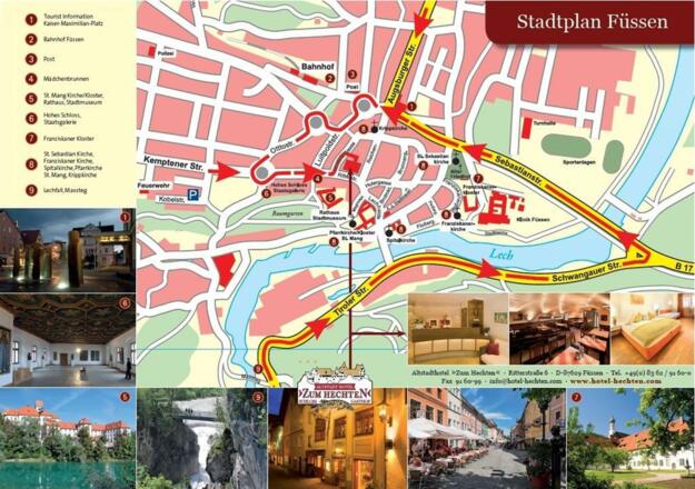 Anfahrts-skizze und Stadtplan