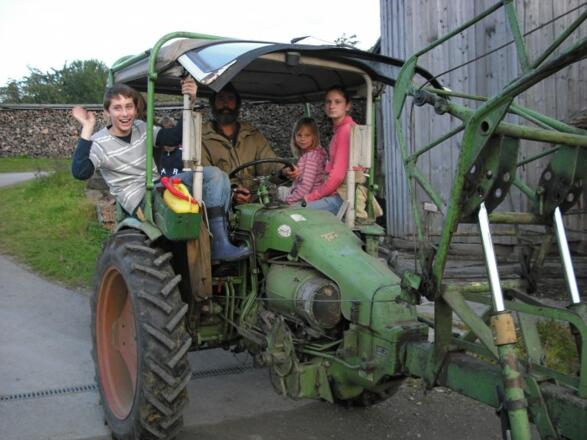 Beim Bauern mal mitfahren