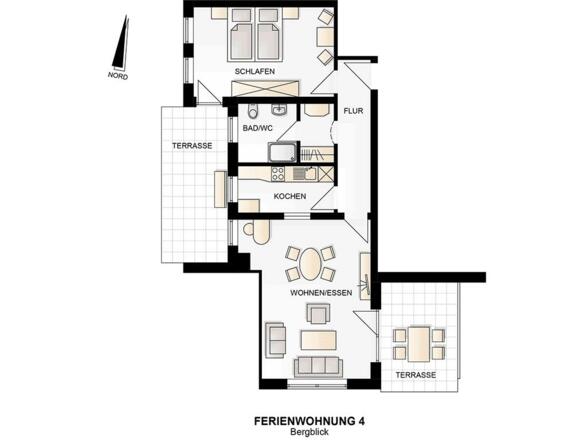 Grundriss Wohnung Bergblick