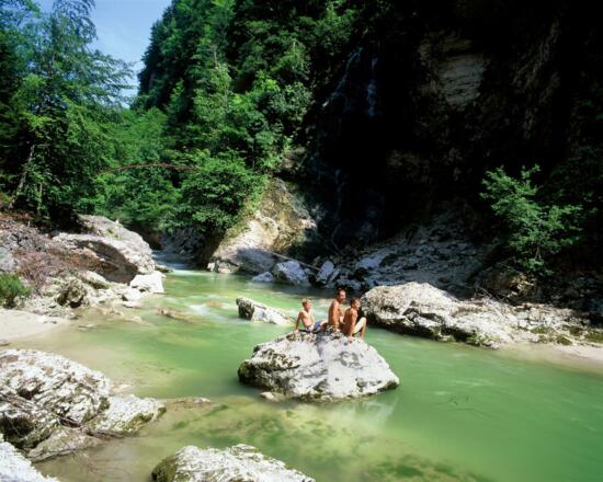 Abkühlung in der Brandenberger Ache