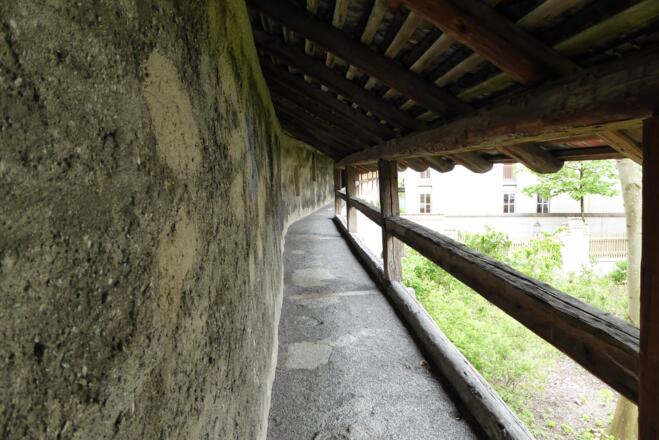 Wehrgang auf der Schongauer Stadtmauer