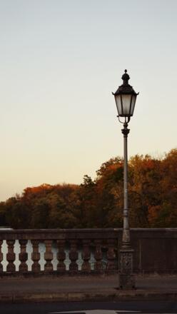 Luitpoldbrücke Herbst Laterne