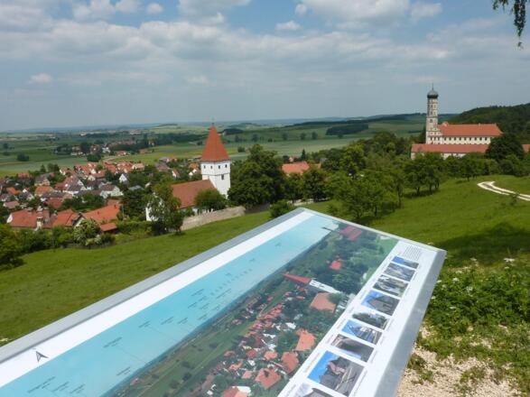 Überblick über Mönchsdeggingen am Geotop Kühstein