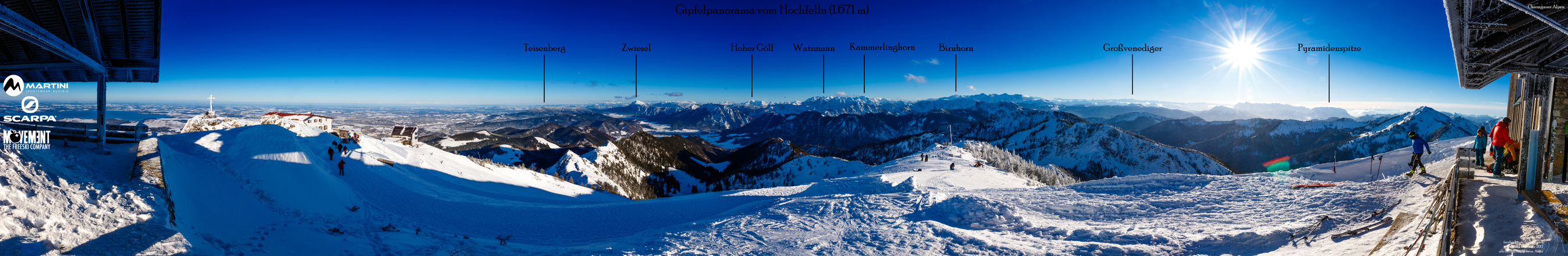Gipfelpanorama von der Taborkapelle am Hochfelln
