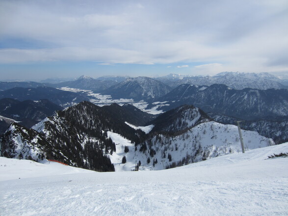 Blick vom Hochfelln nach Osten - Felln Alm
