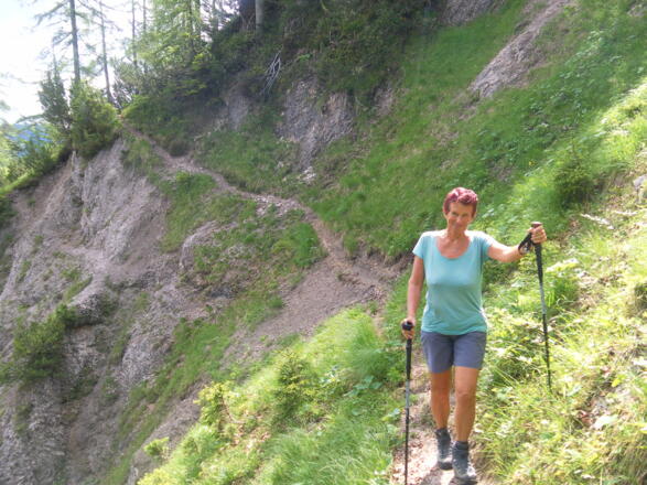 exponierte Rinnenquerung