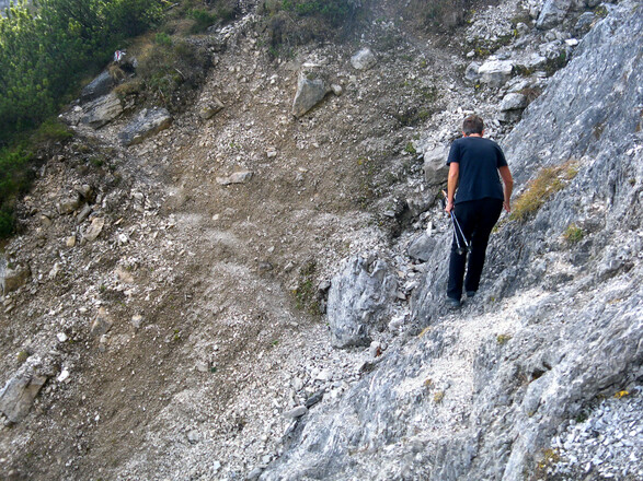 sandige Erosionsrinnen