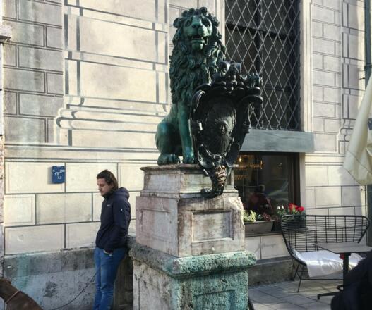 Löwe am Eingang der Residenz