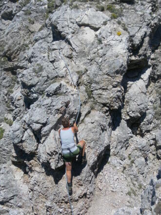 Gipfelflanke aus der Scharte