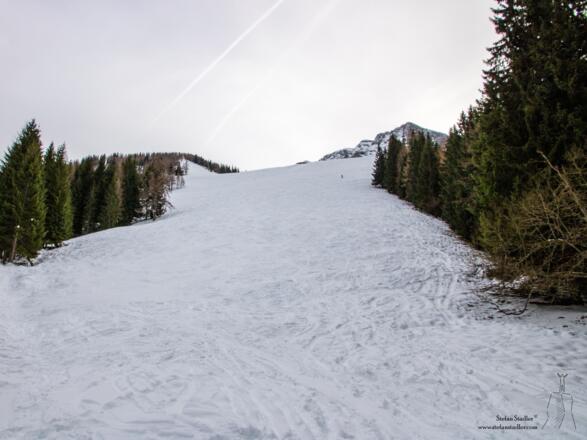 Direkt vom Auto weg geht es den ersten schönen Hang rauf.