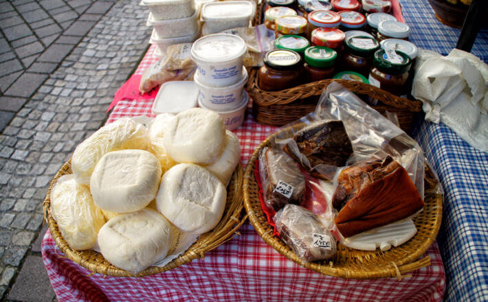 Regionale Produkte auf dem Berchtesgadener Wochenmarkt