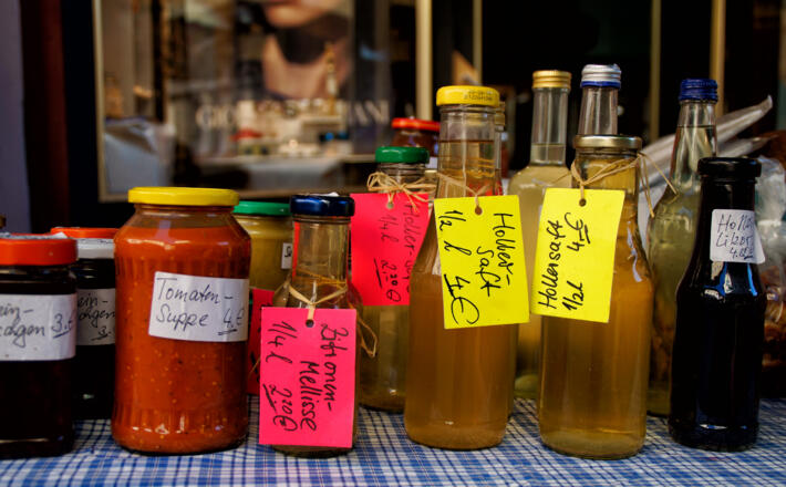 Selbstgemachtes auf dem Berchtesgadener Wochenmarkt