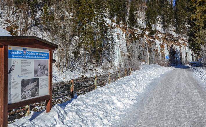 Der Königsseer Fußweg im Winter
