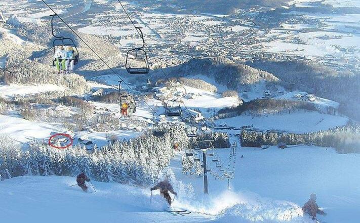 Doppelsessellift auf den Zinken