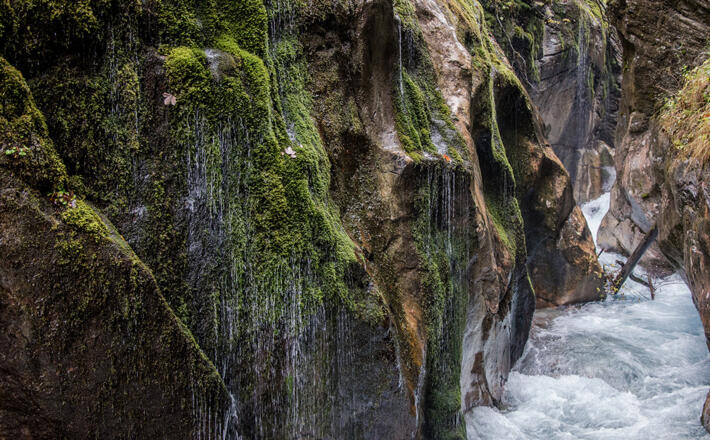 Spektakuläre Wasserläufe in der Wimbachklamm