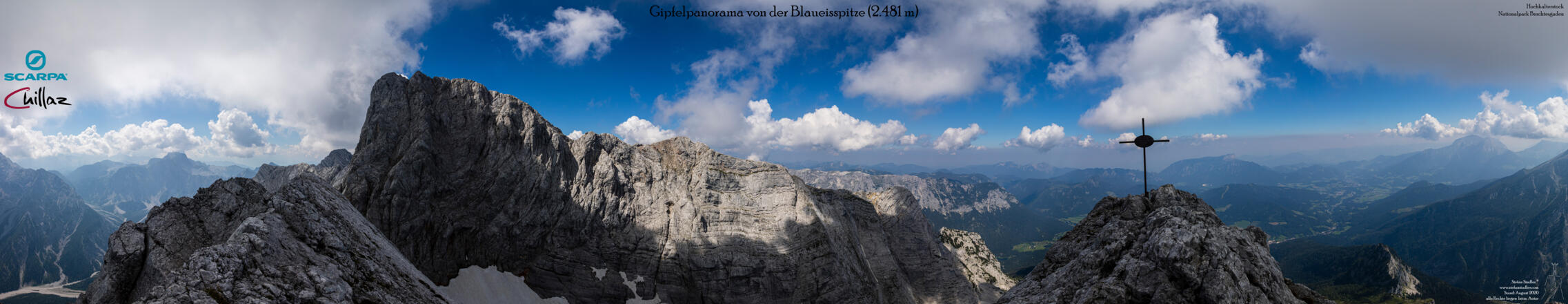 Gipfelpanorama von der Blaueisspitze (2481 m)