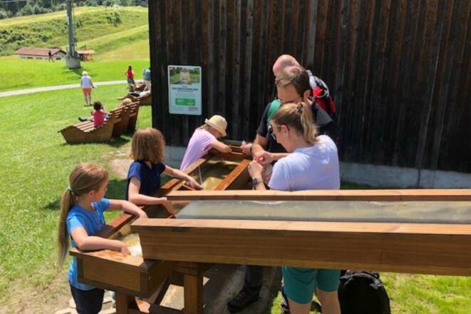 Goldwaschanlage an der Bergstation Hocheck