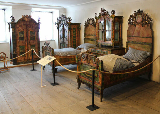 Schlafzimmer im Museum Wasserburg.