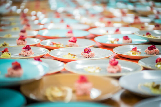 Saiblingstatar - Rote Beete - Walnuss  © Bernhards´s Restaurant &amp; Landhotel