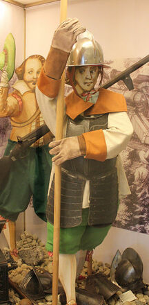 Soldaten aus dem 30-Jährigen Krieg nachgestellt im Museum Wasserburg.