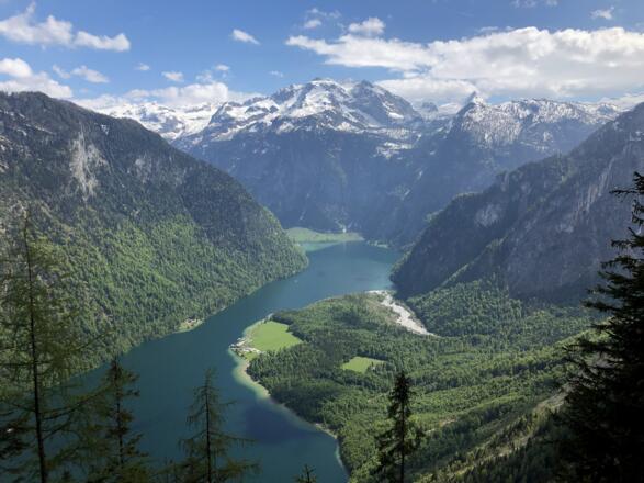 Blick von der Archenkanzel auf den Königssee.