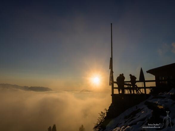 Ankunft am Hochgernhaus.