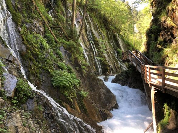 Die Wimbachklamm bei gutem Wetter