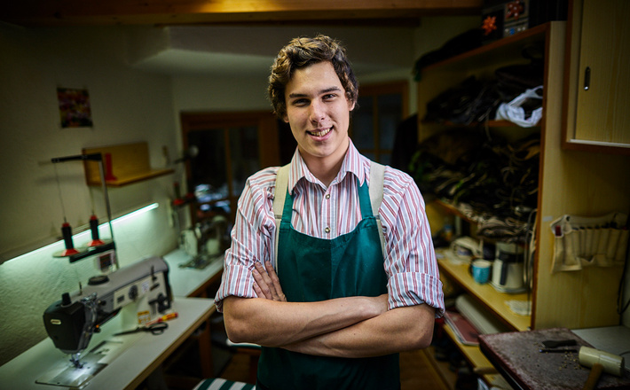Lederhosenmacher Maxi Stangassinger in Berchtesgaden