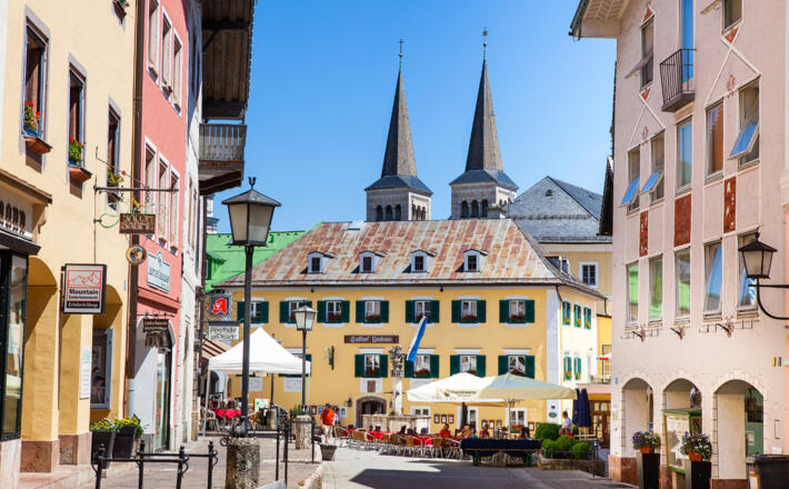 Die Fußgängerzone in Berchtesgaden