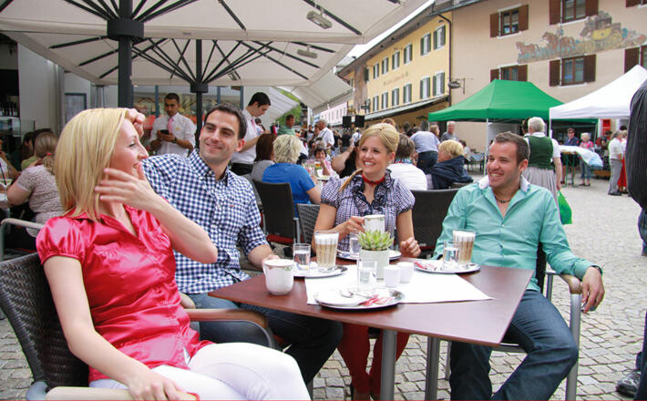 Einkehren in der Fußgängerzone Berchtesgaden
