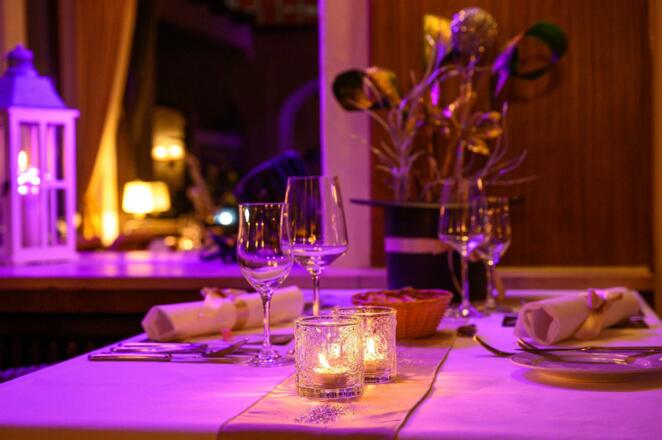 Abends im Restaurant