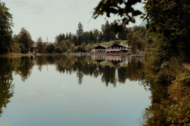 Riessersee mit Restaurant