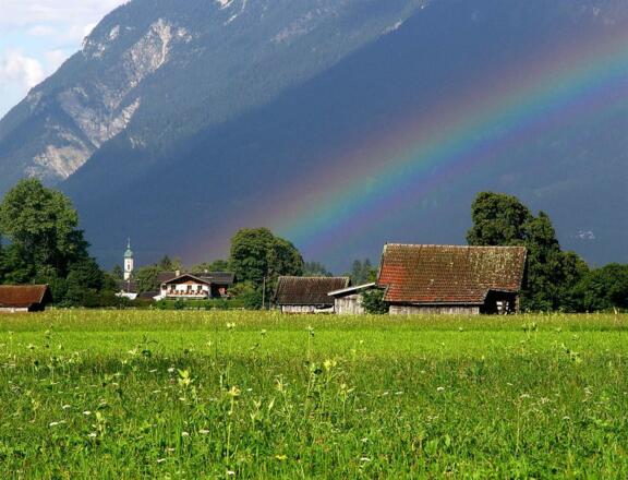 Regenbogen am Kramer Garmisch-Partenkirchen
