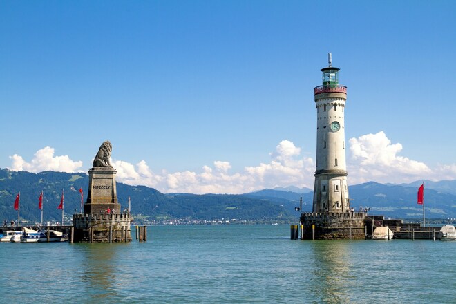 Die Hafeneinfahrt von Lindau