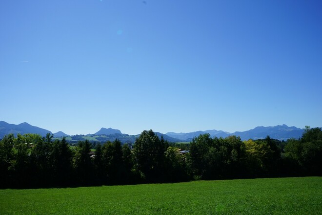 Blick vom Daxlberg in Richtung Mangfalltal und Inntal