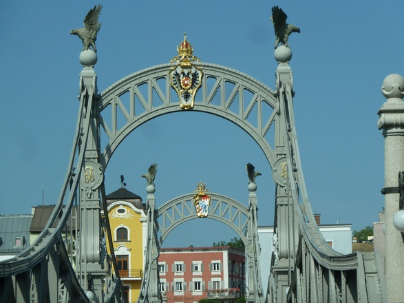 Jugendstil Länderbrücke über die Salzach von Laufen nach Oberndorf2