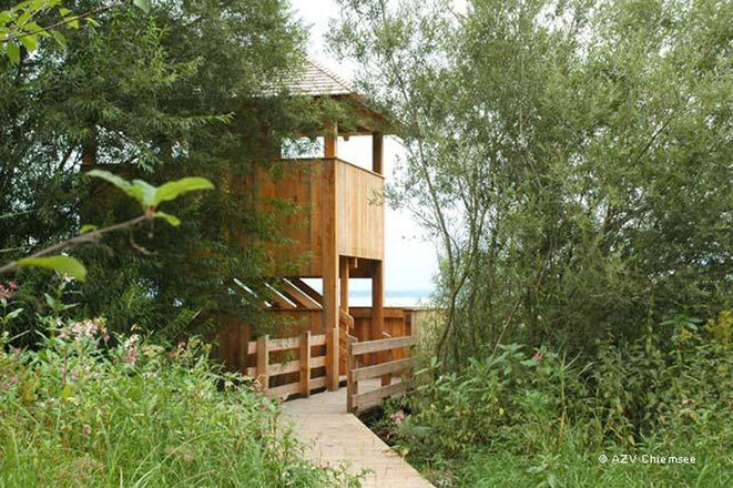 Beobachtungsturm Hirschauer Bucht.