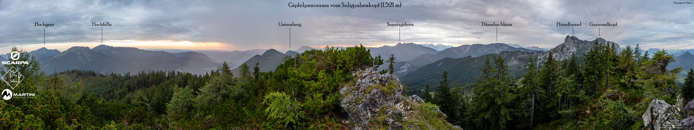 Gipfelpanorama vom Sulzgrabenkopf