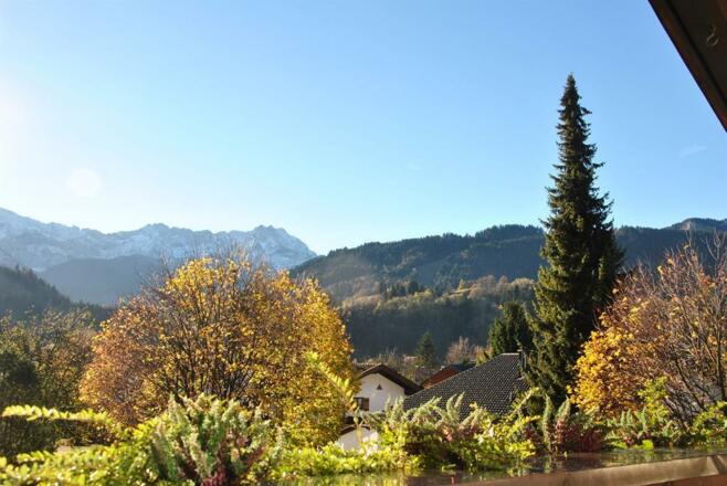 Ausblick Balkon Wettersteingebirge