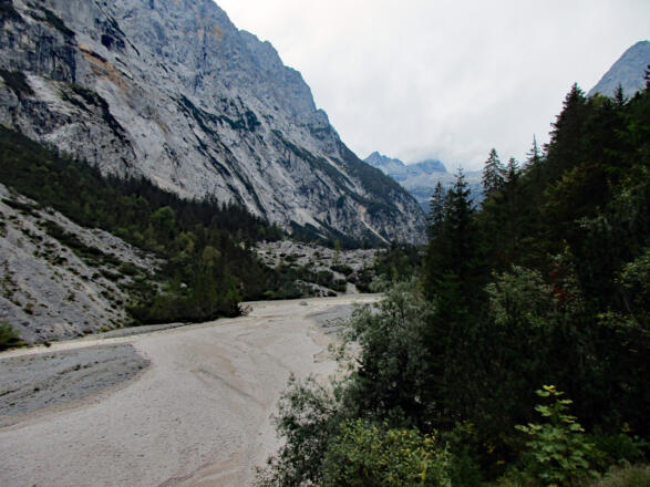 Die ehemalige Vordere Blaue Gumpe wurde während eines Unwetters 2005 verfüllt.