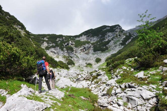 Fast geschafft: Auf dem Zustieg zur Knorrhütte über den sogenannten &quot;Felsensteig&quot;