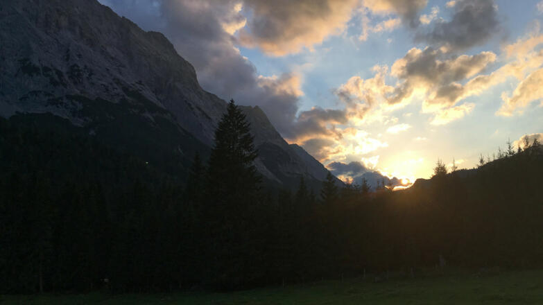 Sonnenuntergang an der Tillfußalm