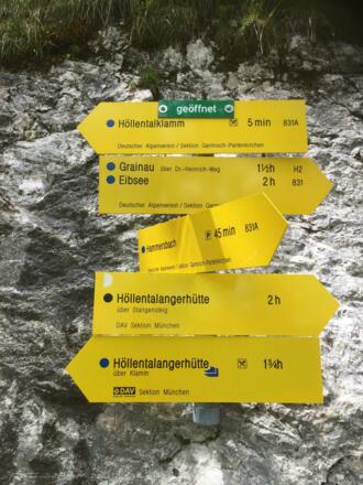 Auf dem Weg zur Höllentalklamm