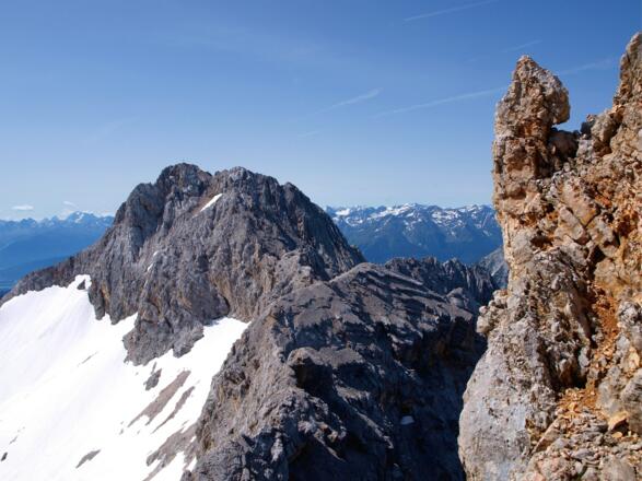Rückblick zur Leutascher Dreitorspitze