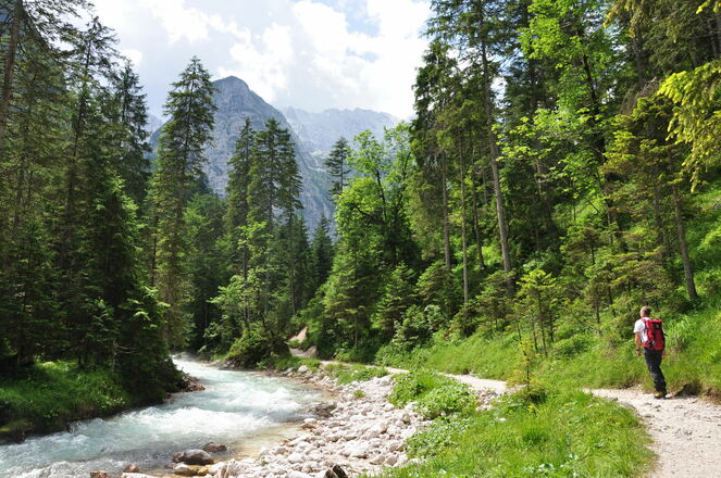 Reintalangerhütte - Zustieg entlang der Partnach