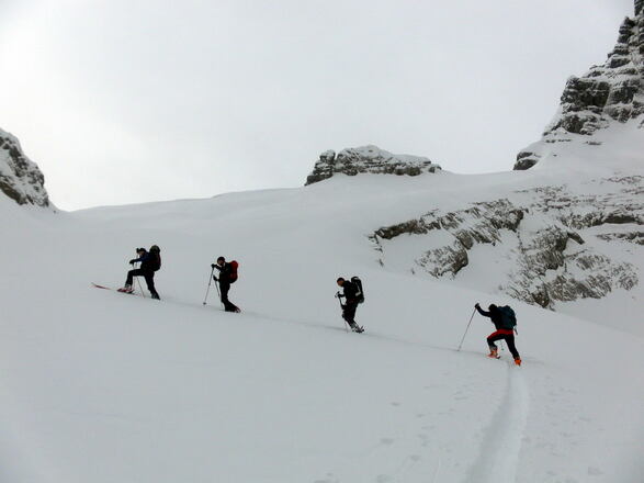 Anstieg zur Skischarte
