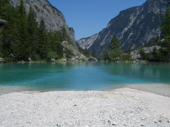 Die Blaue Gumpe - ein natürlicher Stausee, der 2009 nach einem heftigen Gewitter verschwand