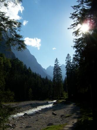 Die Partnach an der Bockhütte.
