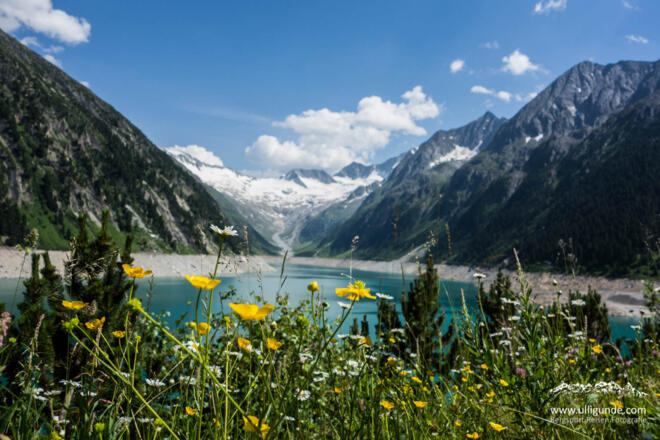 Blick auf den Schlegeis Stausee