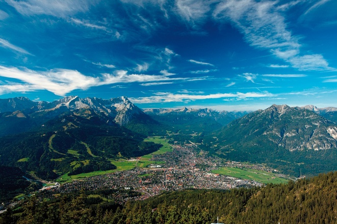 Sommerpanorama von Garmisch-Partenkirchen